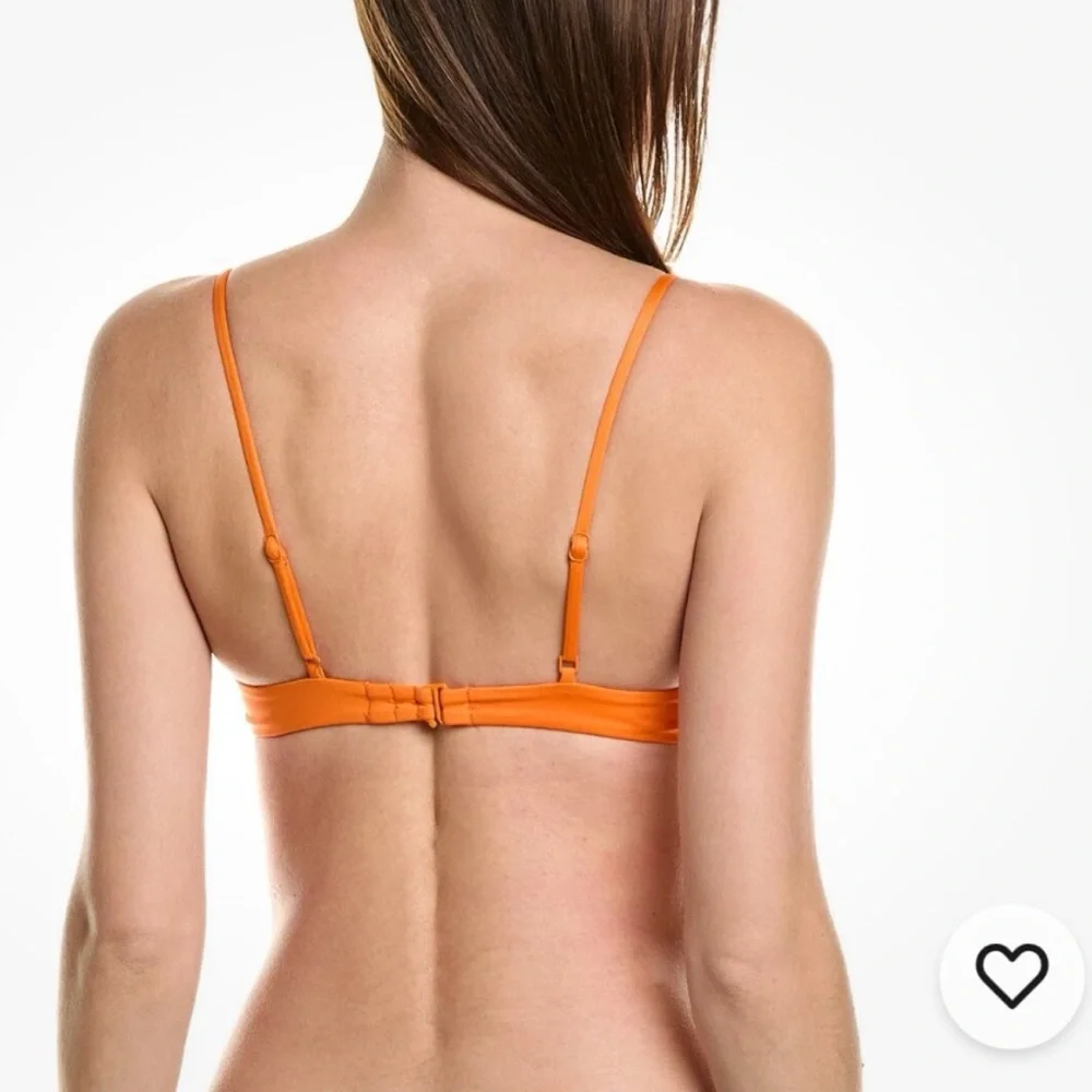 A.L.C. Women's‎ Cleo Scoop Bikini Top Solid Orange Size M